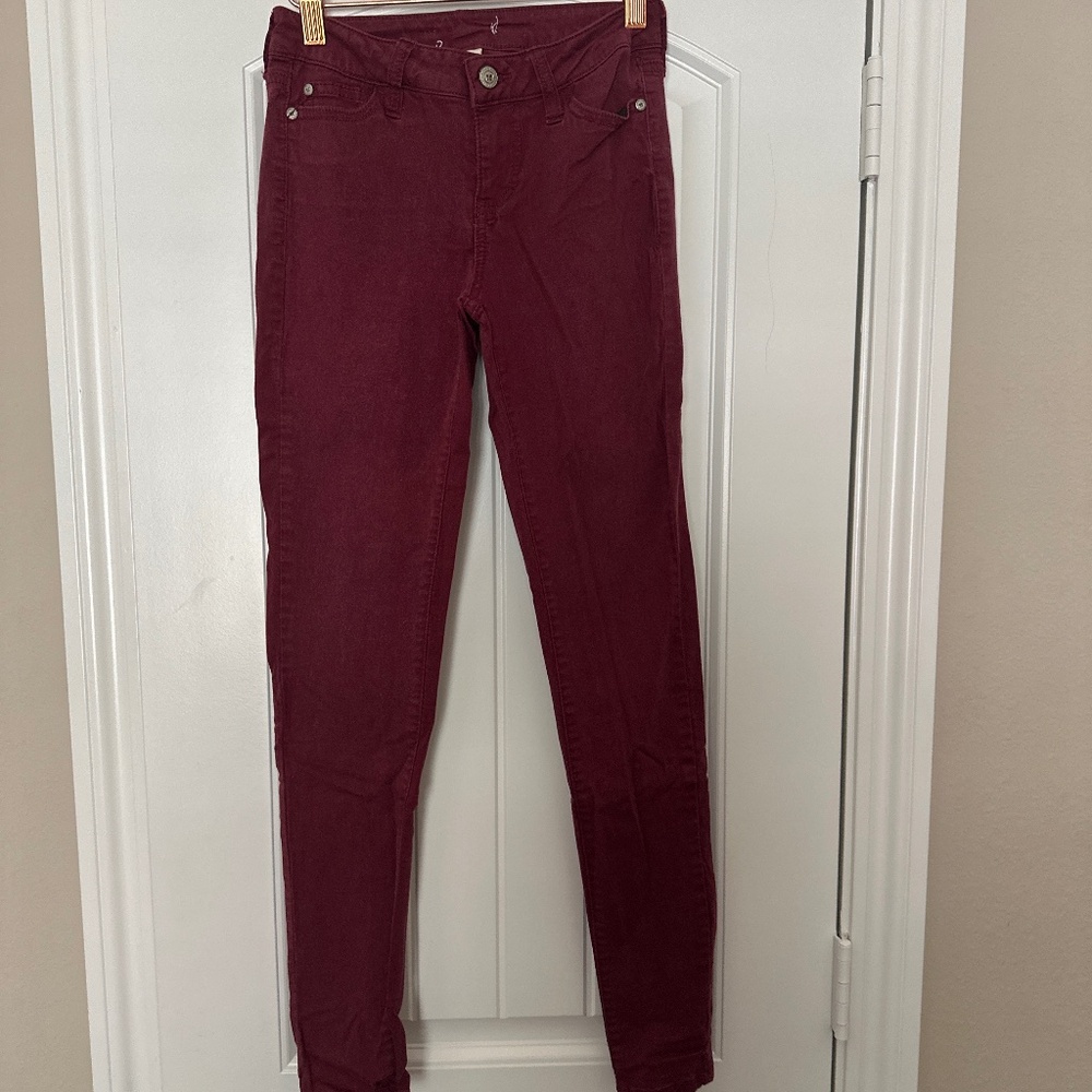 Altar’d State Burgundy Skinny Jeans Size 26/3